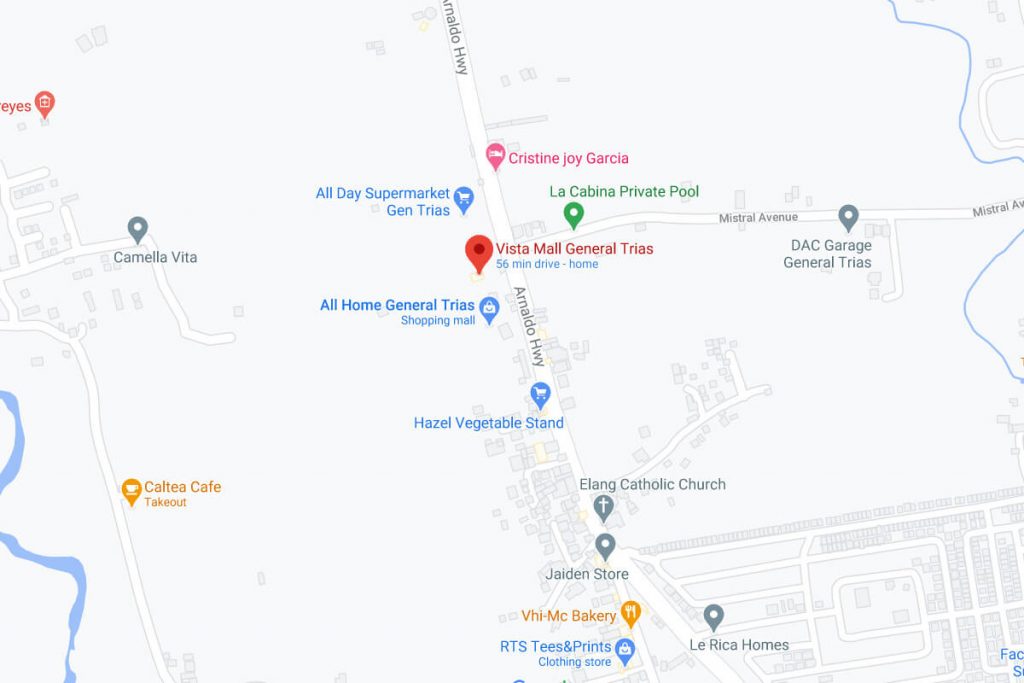 Vista Mall Gen Trias map