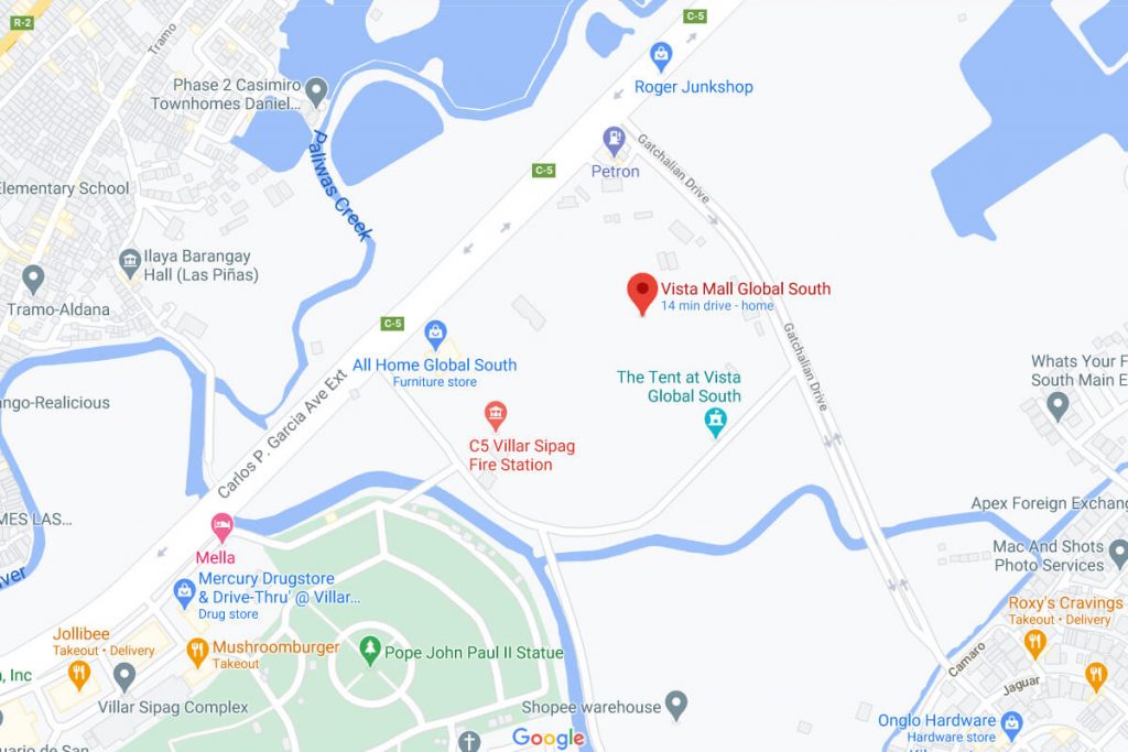 Vista Mall Global South map